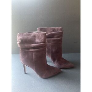 Marc Fisher Ltd Womens Rayaa Wine New Stiletto Suede Leather Size 8.5 Boots